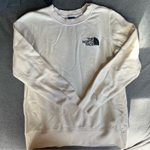 Cream north face crew